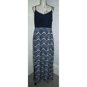 NWT J. Crew navy blue & white sleeveless maxi dress, ladies' size 14
